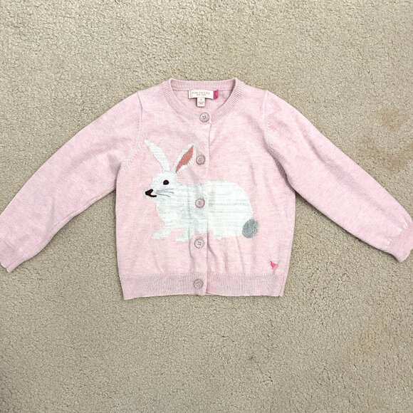 Pink Chicken Bunny Cardigan Sweater * - Picture 1 of 2